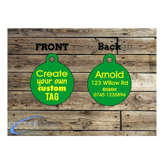Create Your Own Custom Bad ass Tag | Personalised Pet ID Dog Tag or Charm image {1}