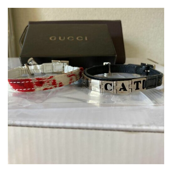 GUCCI Collar Cat Set 2 Pet Supplies Authentic F/S From JAPAN image {1}