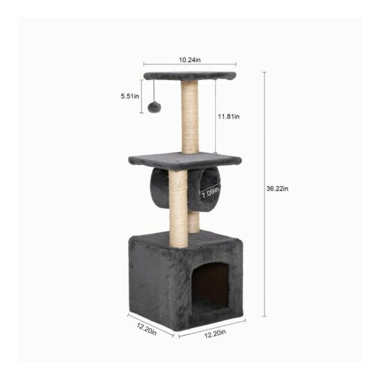 Cat Tree Bed Tower Condo Furniture Scratching Post Kitten Pet Play Climb House image {3}