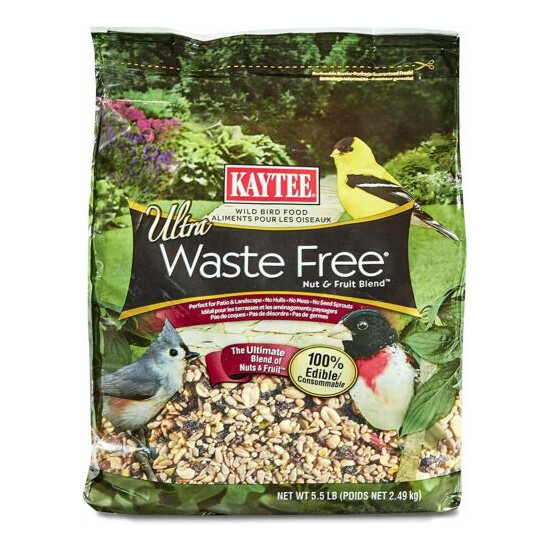 KAYTEE ULTRA WASTE FREE NUT & FRUIT BLEND NONE BIRDS FOOD MIX NUTS ALL BIRDS image {1}