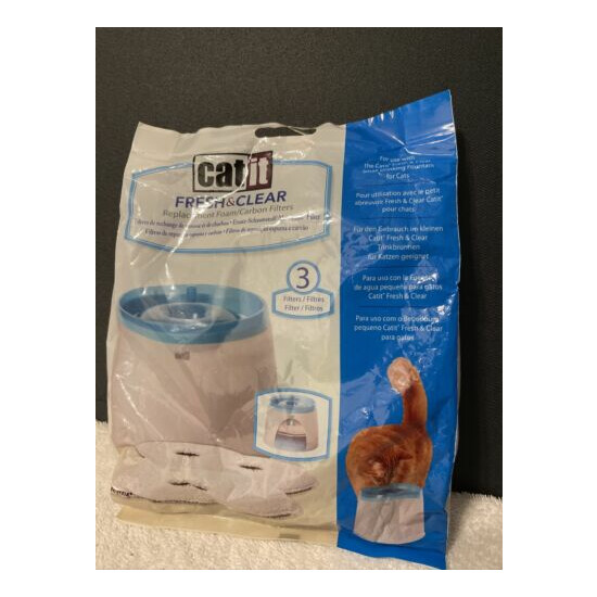 CatIt Fresh & Clear Replacement Foam Carbon Filters (3 Pack) image {1}