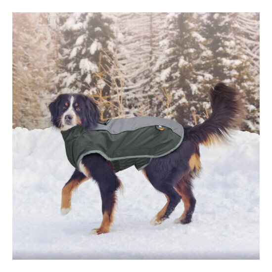 Waterproof Dog Coats Winter Warm Soft Fleece Dog Jacket Reflective Clothes Red image {2}