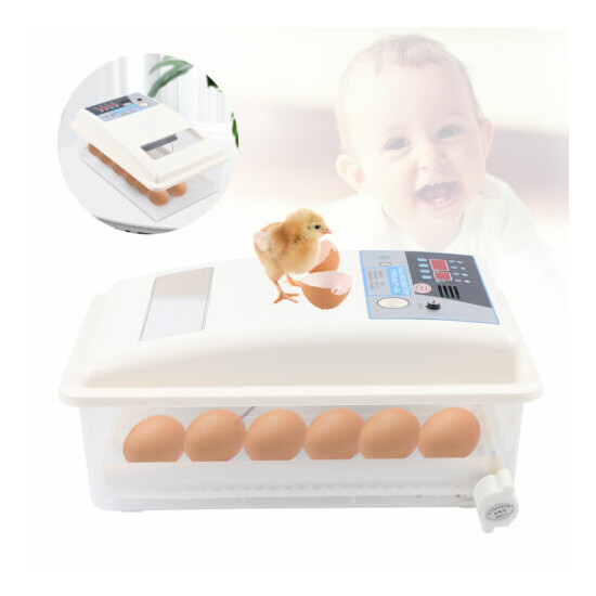 24 Egg incubator Hatcher Automatic Digital for Bird Chicken Duck Poultry Turning image {1}