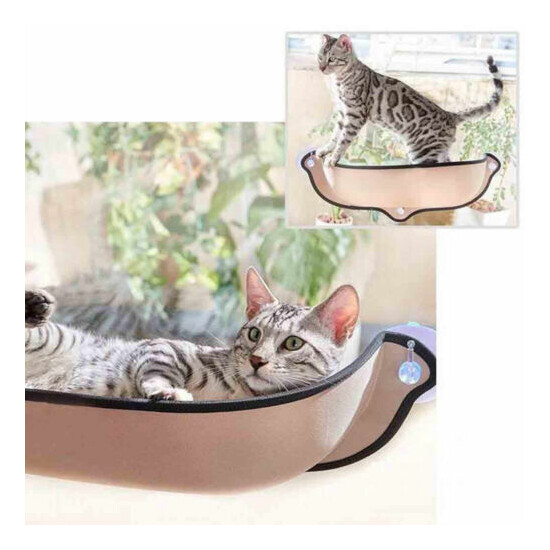 Cat Window Perch, Lovely Cat Window Hammock with Cushion, Cat Resting Seat Perch image {1}