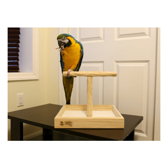 Deluxe Tabletop NU Perch - Large Tabletop Perch Stand for Macaws and Big Parrots image {4}