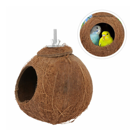 1PC Coconut Shell Birds Nest Pet Parrot Biting Plaything for Birds Parrot image {5}