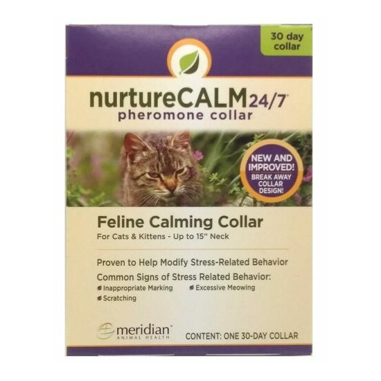 NurtureCALM 24/7 Pheromone Collar For Cats, Up to 15" Neck image {1}