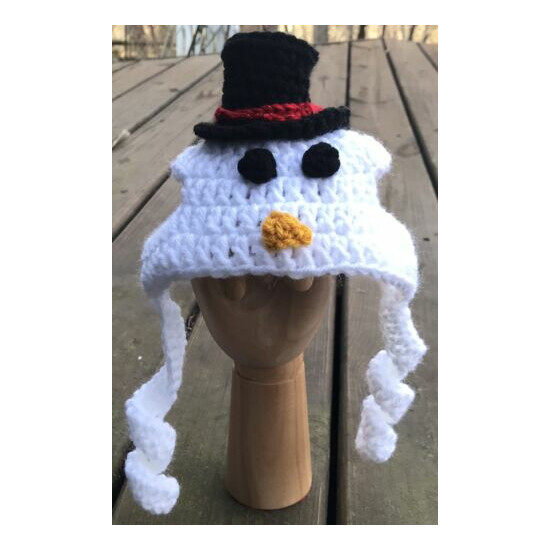 Cat Costume Snowman Hat Party Handmade Crochet image {2}