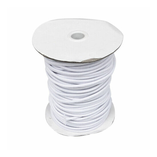 4mm 3m White Elastic Bungee Rope Shock Cord Tie Down for Boat/Trailer Covers Thumb {1}