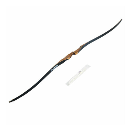 10-30lbs 52" Archery Longbow Handmade Recurve Bow Traditional Horsebow Wooden Thumb {5}