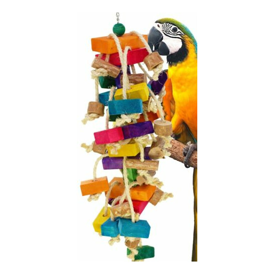 1866 Wood Monster Bonka Bird Toys Cages Toy Chewy Shred Amazon Macaw Cockatoo image {1}