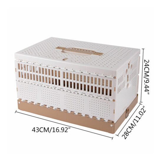 Bird Cage Racing Pigeon Folding Cage Carrier Box 2 Side Doors Poultry Pet Cage image {2}