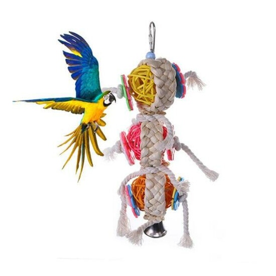 Parrot Toys Bird Toy Pet Birds Bites Climb Chew Parakeet Budgie Hanging CF image {1}