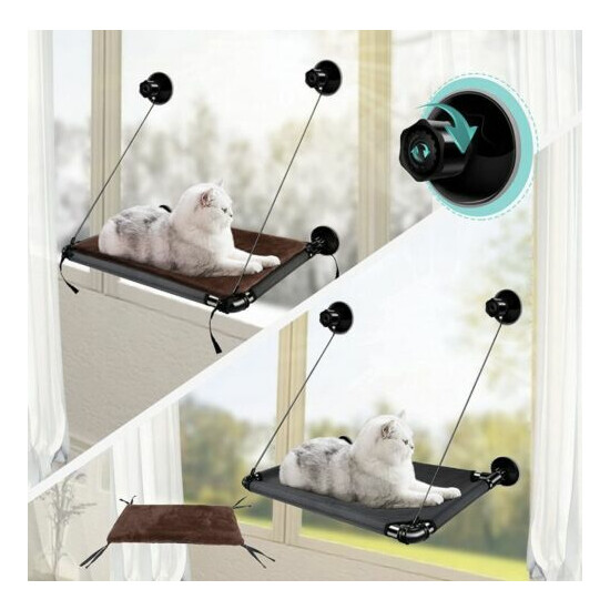 Topmart Cat Window Perch,Suction Cups Cat Window Hammock,Cat Window Resting Seat image {1}