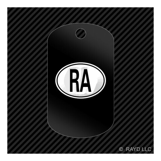 Argentina Oval Keychain GI dog tag engraved many colors country code RA image {1}