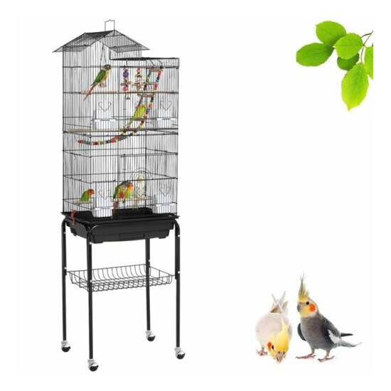 Large Flight Cockatiel Conure Parakeet Bird Cage (39" Bird Cage Without Stand) image {1}