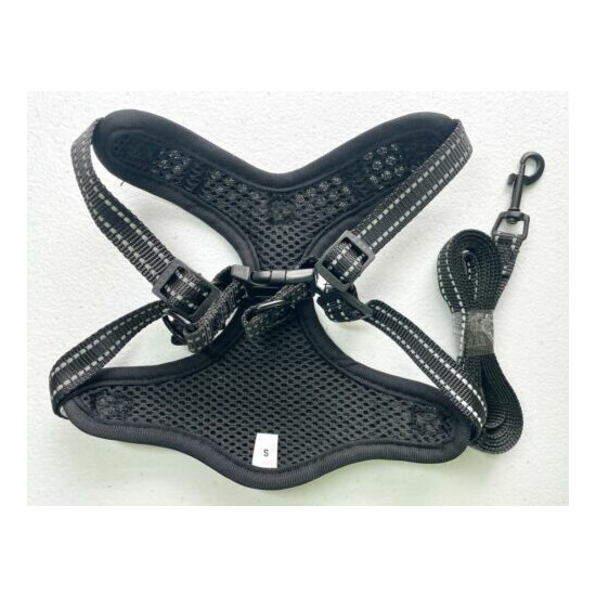 Kittail Harness Black Size S No Pull Adjustable Straps with Leash image {2}