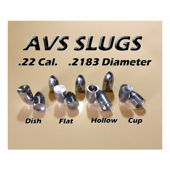 AVS Air Gun Slugs / Pellets 22 Cal (.2183 Diameter) Cup Base 20 - 34 gr. 120 Ct image {2}