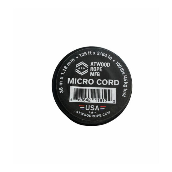Atwood Rope MFG Micro Cord Woodland Reusable Spool 125 ft for Lanyards Jewelry image {1}