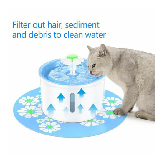 Cat Automatic Water Pet Fountain Carbon Replacement Filters Flower Round&Square image {3}