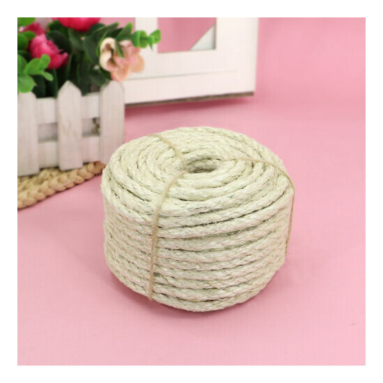 33/66/164ft Natural Sisal Rope for Cat Scratcher Pet Cat Tree Cradle Bed Protect image {4}