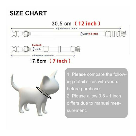 Nylon Collar Reflective Custom Personalized ID Free Engraving For Cat Small Dog image {3}