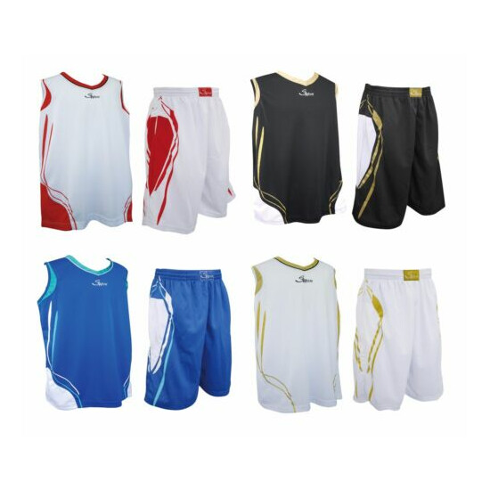 Swish Basketball Mens Sports Athletic Outfit Top Jersey Shorts Pants w/pockets image {1}