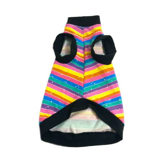 Sphynx Cat Shirt Rainbow Stripes - Clothes Clothing Coat Vest Jumper Devon Rex image {3}