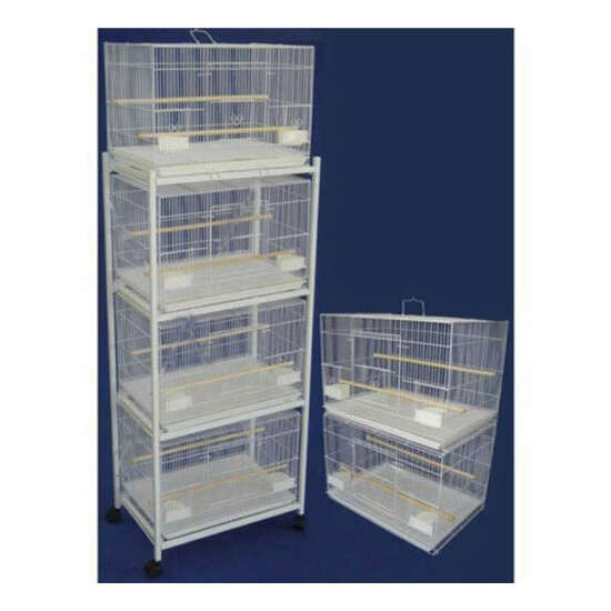 Lot of 6 of Breeding Canary Flight Bird 24x16x16"H Cages With 4-Tiers Stand  image {1}