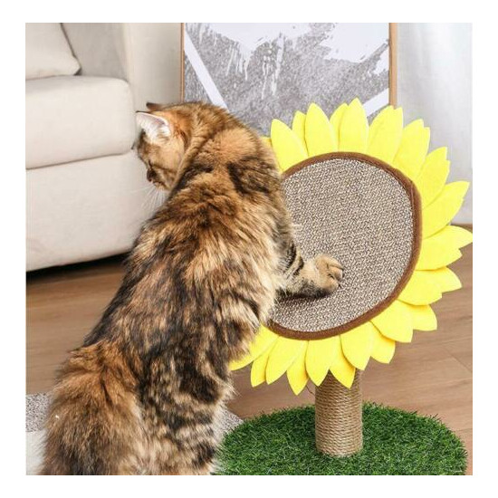 Lovely Caves Sunflower Cat Scratching Post Cat Scratcher Cat Tree image {4}
