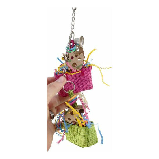 1068 Duo Swiss Bag Bird Toy Parrot cage toys cages cockatiel parakeet budgie image {2}