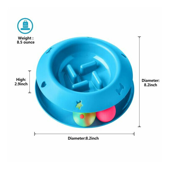 Style Slow Feeder Bowl Rolling Ball Cat Feeder 4-in-1 Intelligent Voice System image {4}