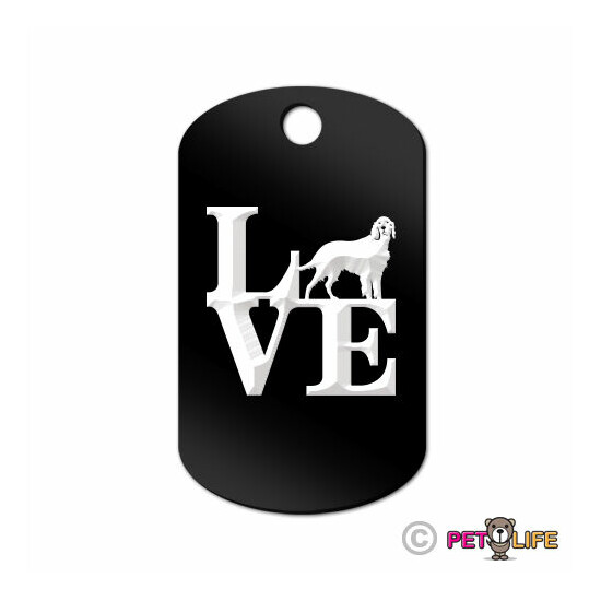 Love Irish Setter Engraved Keychain / GI Tag dog with Tab park red Many Colors image {1}