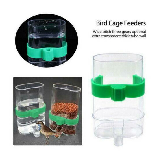 Pet Bird Cage Auto Water Bottle Parrot/Cockatiel Food Hanging Dispenser Feeder @ image {4}