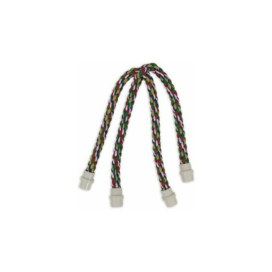 JW Pet Flexible Multi-Color Cross Rope Perch 25" image {1}