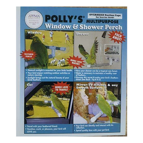 Polly's Sandy Window and Shower Bird Perch, Small image {4}