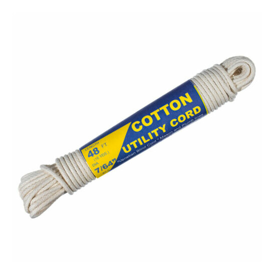 GOLBERG Cotton Braided Utility Cord - 48 Ft Hank 7/64 or 9/64 Inch - Plumb Line image {2}