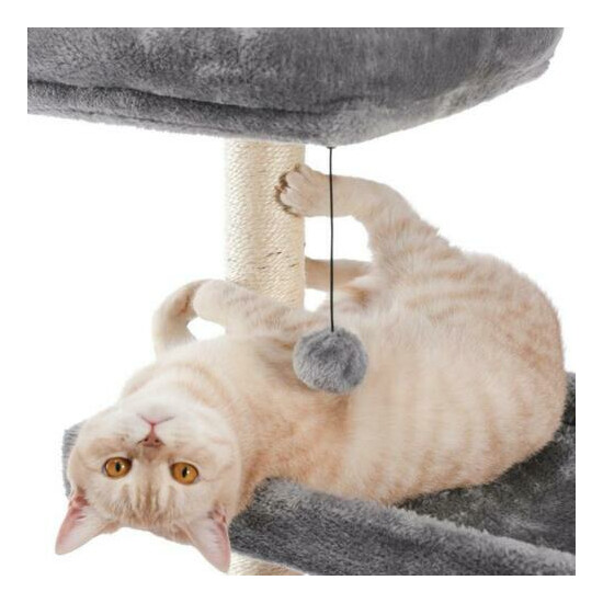 50" Stable Cat Tree Tower Condo Furniture Scratching Post Pet Kitty Play House image {4}