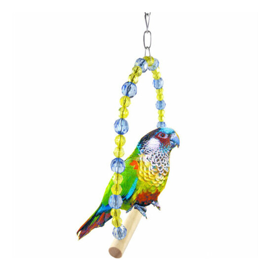 Parrot cage toy cage color crystal swing hanging parrot bird toy image {3}