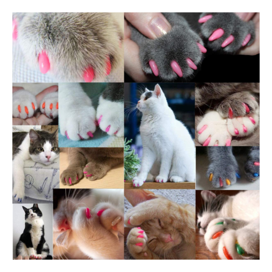 VICTHY 140pcs Cat Nail Caps, Colorful Pet Cat Soft Claws Nail Covers for Cat Cla image {2}