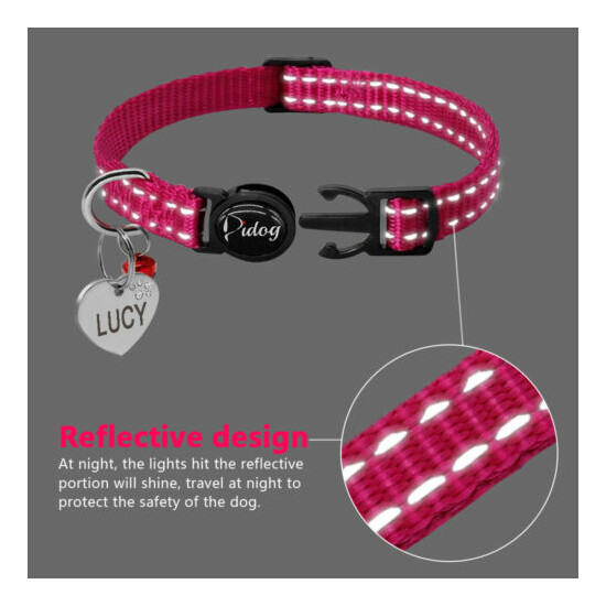 Safety Reflective Personalized Breakaway Cat Collars Quick Release Kitten Collar image {4}