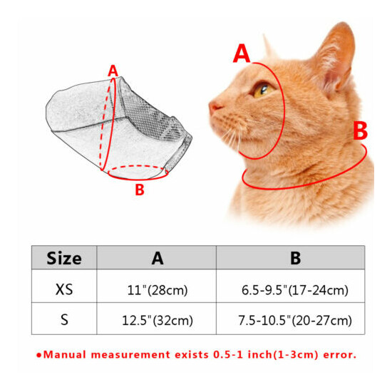 Adjustable Cat Grooming Muzzle Nylon Mesh Pad No Bite Pet Puppy Mouth Head Cover image {2}