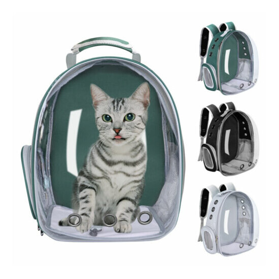 Pet Dog Cat Backpack Carrier Transparent Breathable Space Capsule Travel Handbag image {1}