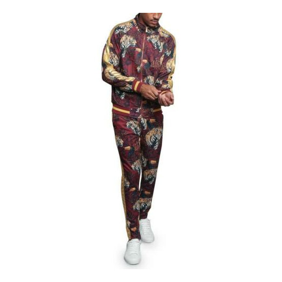 MEN'S Floral Tiger Track Pants & Jacket Jogging Track Suit Set S~5X ST559 image {16}