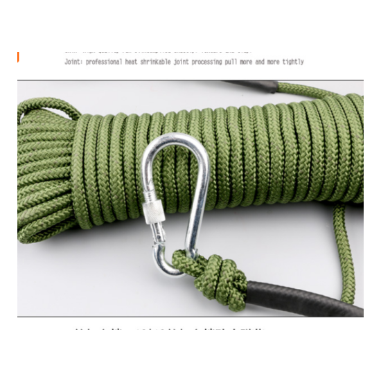 10mm ArmyGreen nylon rope Wire core fire safety rope lifeline climbing rope image {5}