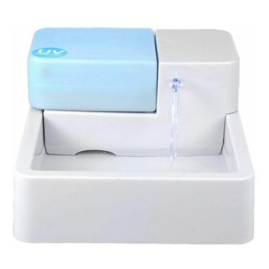 1.8L Automatic Cat Water Fountain 12V Safe Pet Drinking Filter Bowl With LED+UV image {3}