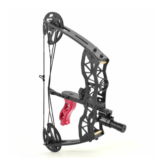 16" Mini Compound Bow Arrow Set 25lbs Fishing Hunting Archery Right Left Hand Thumb {3}