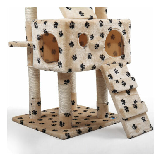 67'' Cat Tree Towers w/Scratching Posts Condos Pet Activity Furniture Play House image {6}