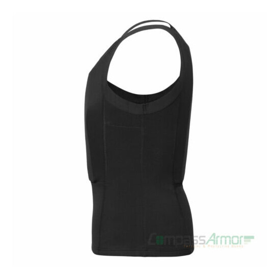 Ultra Thin Concealed T shirt Body Armor Vest Bulletproof made with Kevlar IIIA image {3}