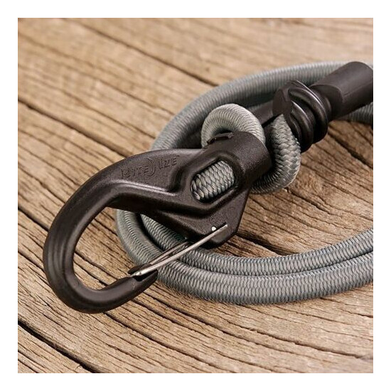 Nite Ize KnotBone Adjustable Bungee Small 5mm 6"-28" w/ Carabiner Clip (3-Pack) image {4}